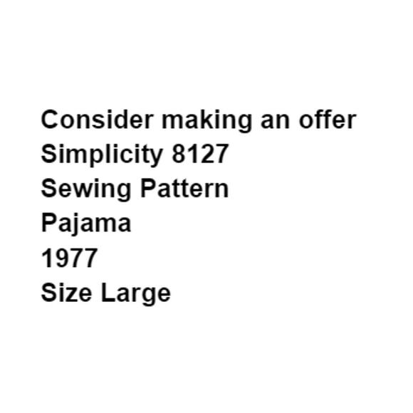 Simplicity 8127 Pattern Pajama Nightgown Robe Girls & Chubbies Large Vintage - Picture 3 of 6